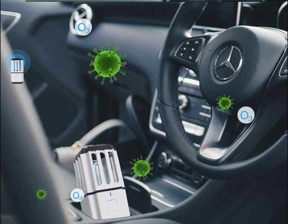 Desinfección de vehículo con ozono